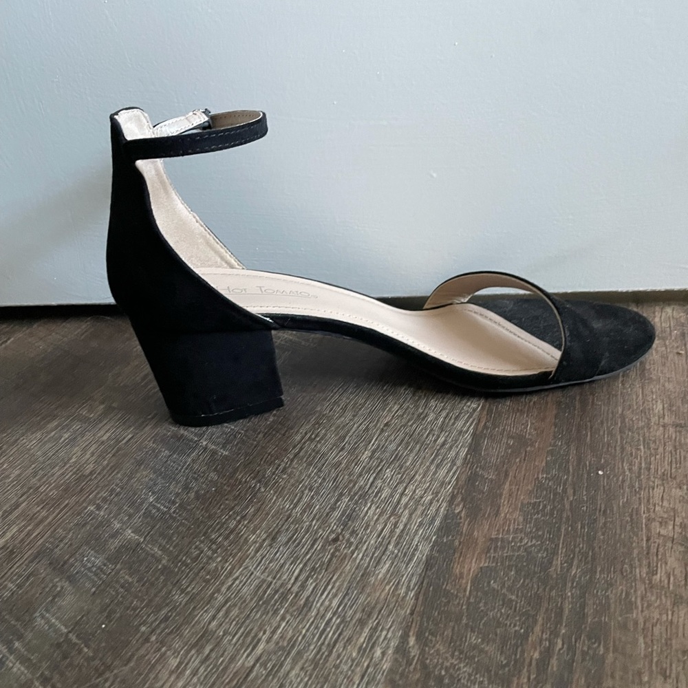 Black 2 inch block heels